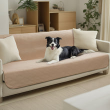 Load image into Gallery viewer, Waterproof Couch Cover Blanket for Dogs Beige &amp; White