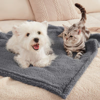 Soft Sherpa Dog Blanket for Dog Puppy Cat Grey