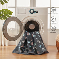 Waterproof Dog & Cat Blanket Grey Paw