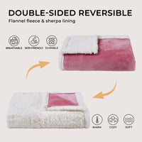 Reversible Waterproof Blanket for Large Dogs Pink White