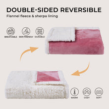Load image into Gallery viewer, Reversible Waterproof Blanket for Large Dogs Pink White