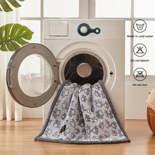 Load image into Gallery viewer, Waterproof Dog &amp; Cat Blanket Paw Gray