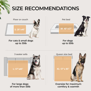 Reversible Waterproof Blanket for Large Dogs Black