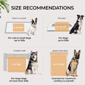 Waterproof Dog & Cat Blanket Paw Gray