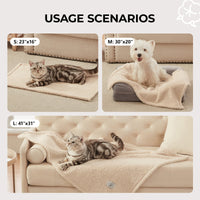 Soft Sherpa Dog Blanket for Dog Puppy Cat Beige