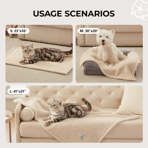 Soft Sherpa Dog Blanket for Dog Puppy Cat Beige