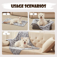 1 Pack 3 Small Pet Blanket Paw Printed Throw | Grey Paw