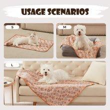 Load image into Gallery viewer, 1 Pack 3  Pet Blanket Flannel Throw for Dog Puppy Cat Paw Brown
