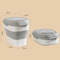 Airtight Collapsible Dog & Cat Food Storage Grey