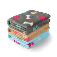 Fleece Pet Blankets- Bone