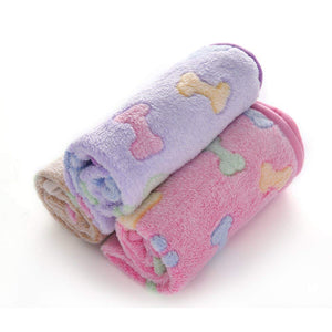 Fleece Pet Blankets- Bone