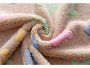 Fleece Pet Blankets- Bone